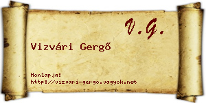 Vizvári Gergő névjegykártya